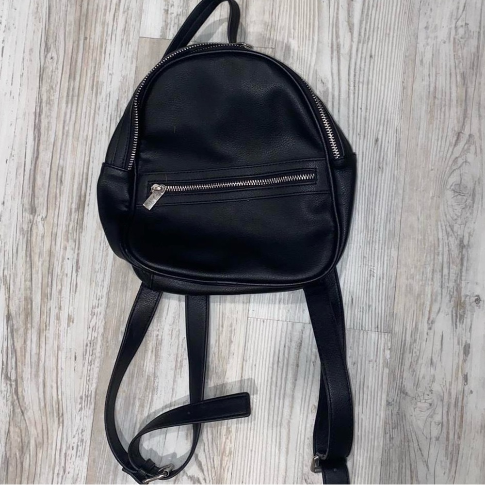 black mini backpack